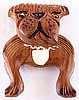 BP174 wood bulldog pin